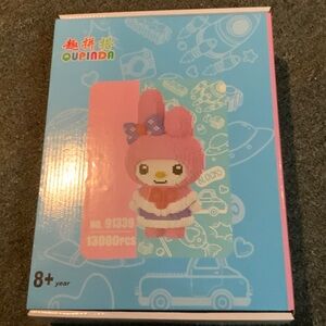 Pink and White Building Blocks Set